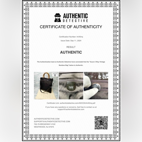 Gucci Bamboo Handle Black Nylon Satchel Bag - Picture 3 of 16